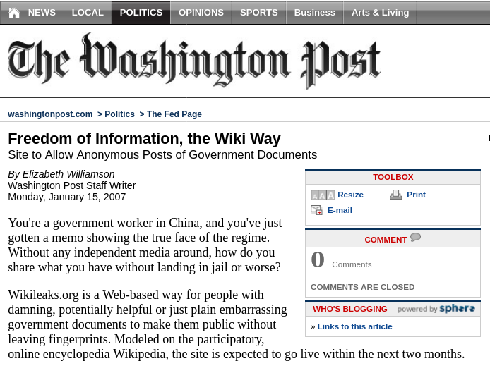 WaPo 2007